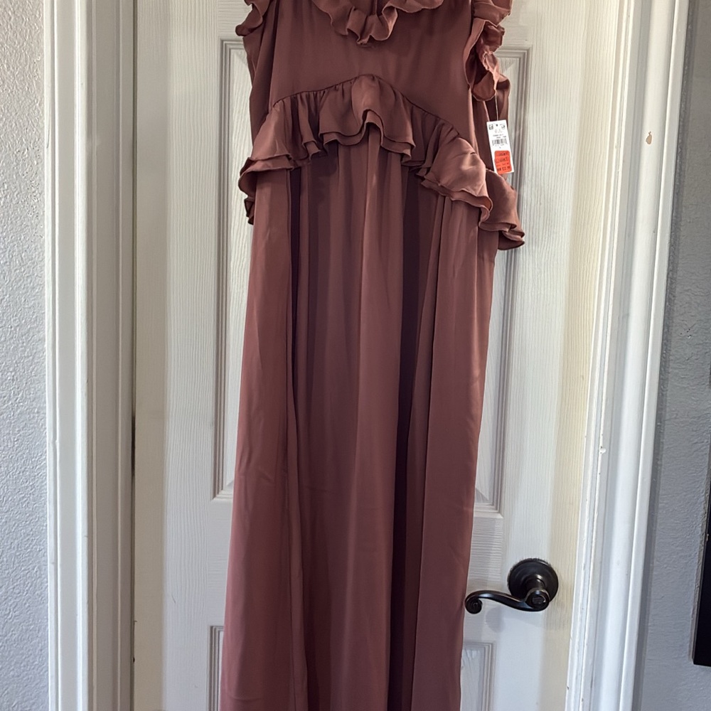 Old Navy Mauve Ruffle Maxi Dress